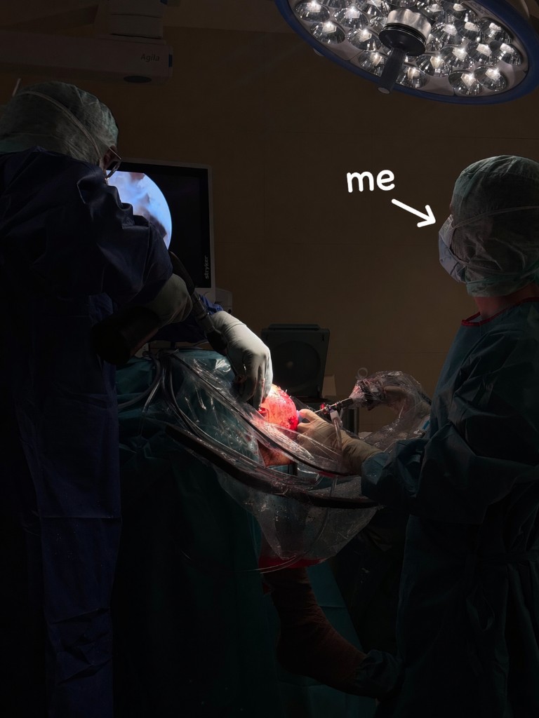 Constantin observing in the operating room